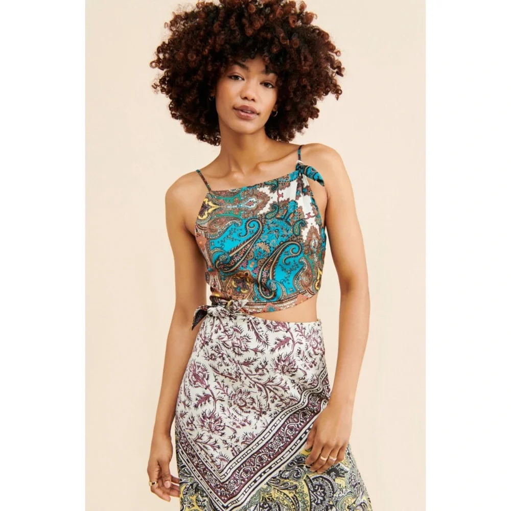 Free People Ingrid Midi Dress in Daylight Combo